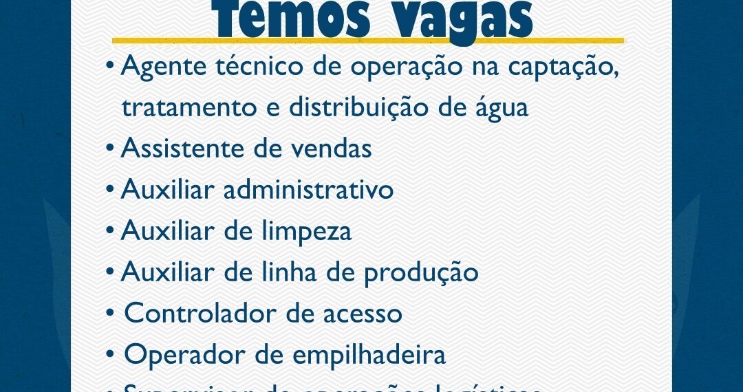 Balcão do Emprego, do PAT Cotia, divulga vagas de trabalho desta semana